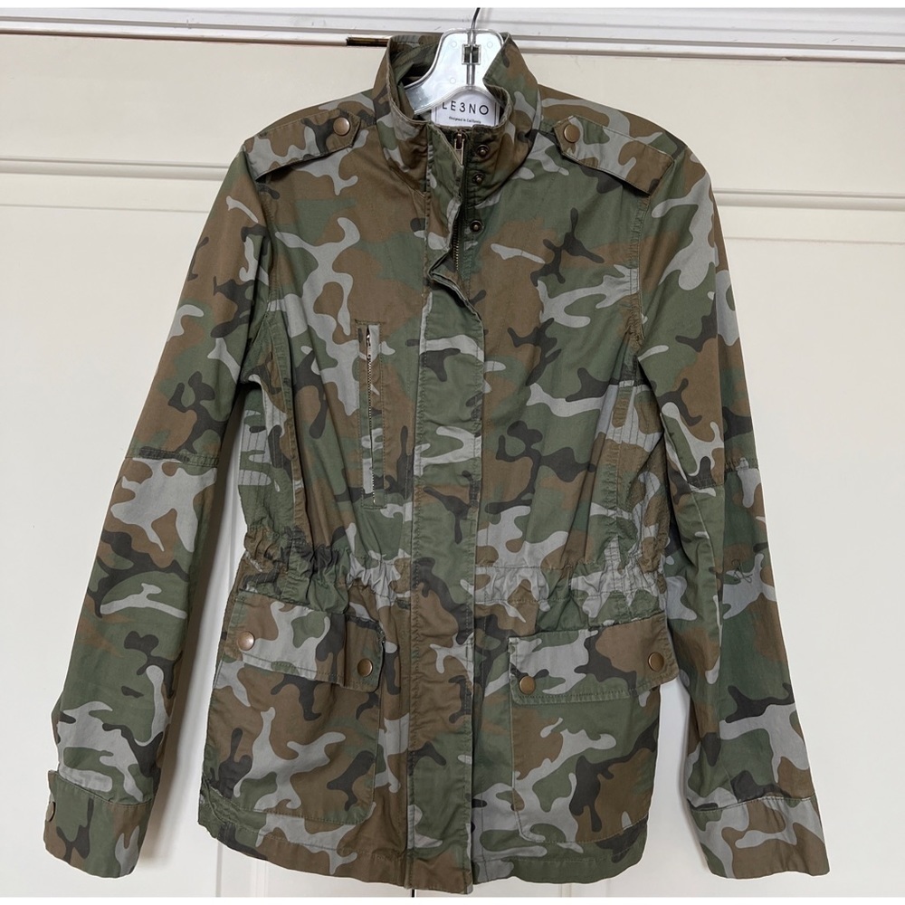 Camo Utility Jacket - Green Camouflage Women's Coat